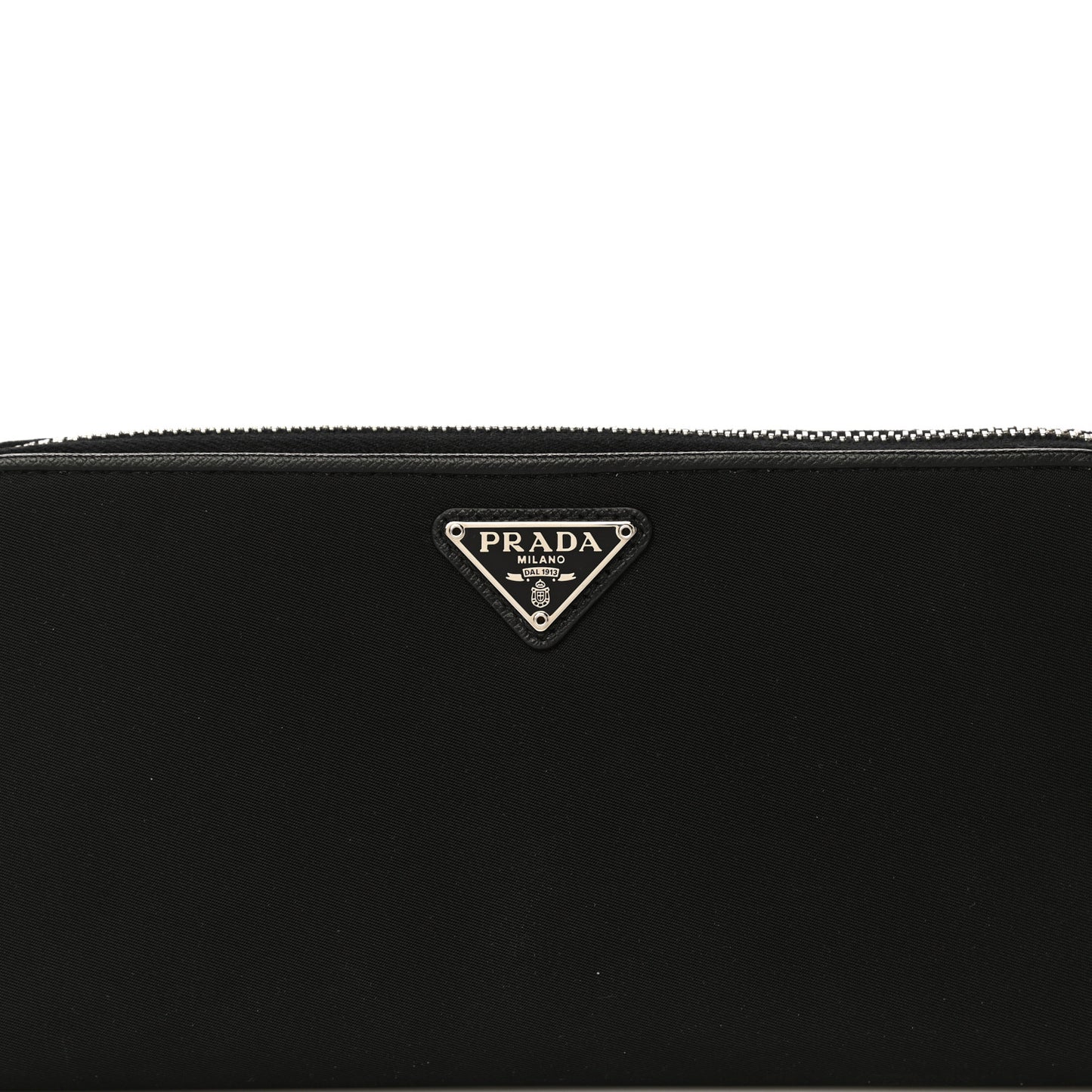 Tessuto Nylon Zip Around Wallet Black