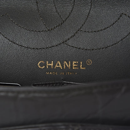 Chanel Aged Calfskin Chevron Quilted 2.55 Reissue 226 Dark Grey 6 of 14