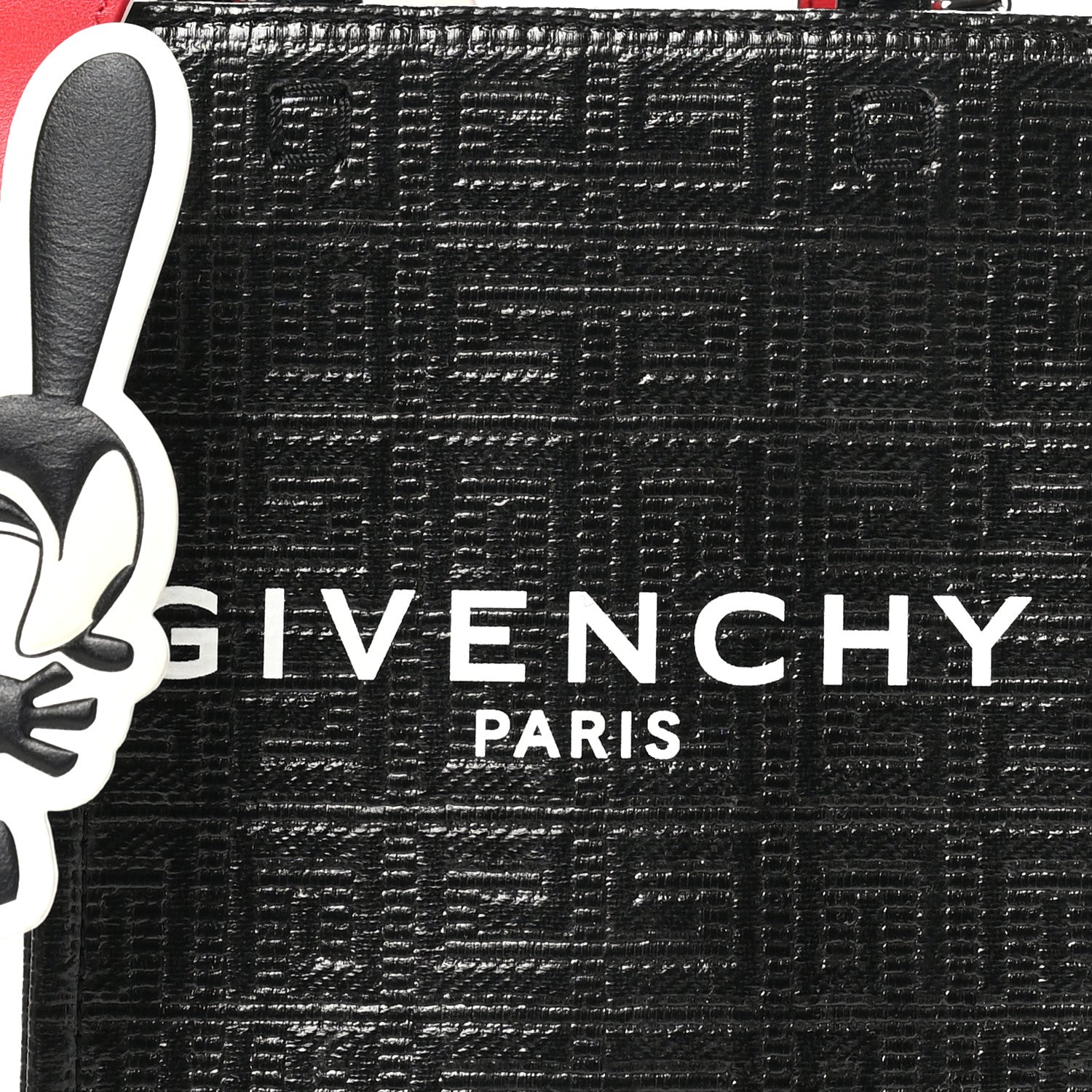 Givenchy X DISNEY Coated Canvas Oswald Mini Vertical G-Tote Black