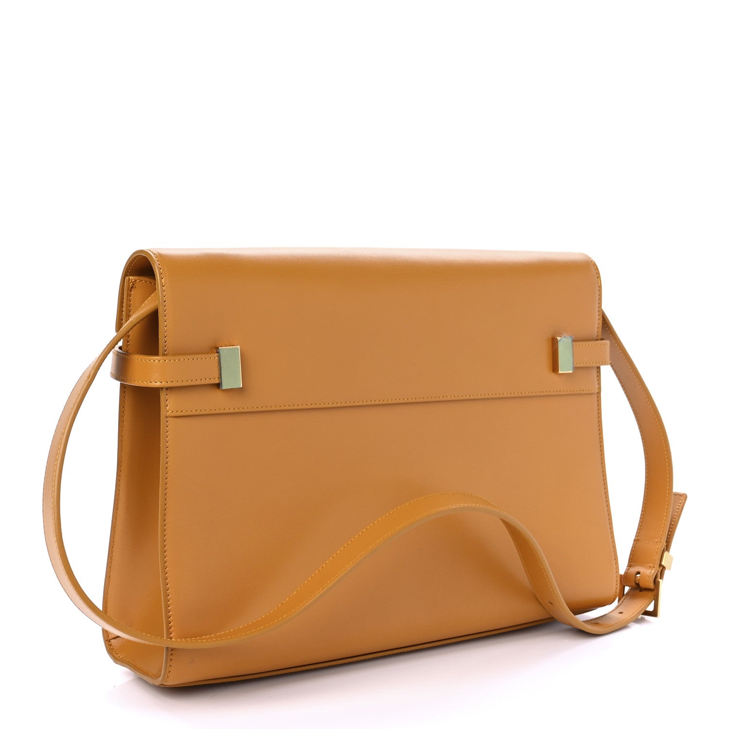 Saint Laurent Smooth Calfskin Manhattan Baguette Cheddar 2 of 9