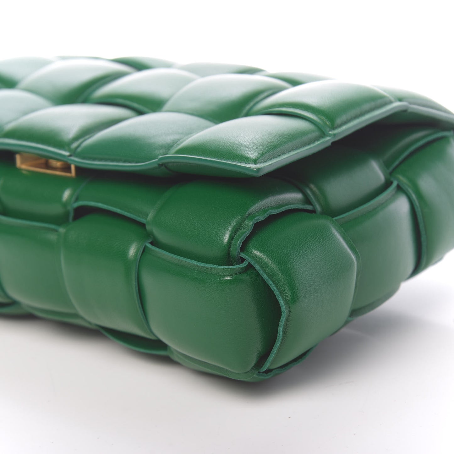 Nappa Maxi Intreccio Padded Cassette Crossbody Bag Racing Green