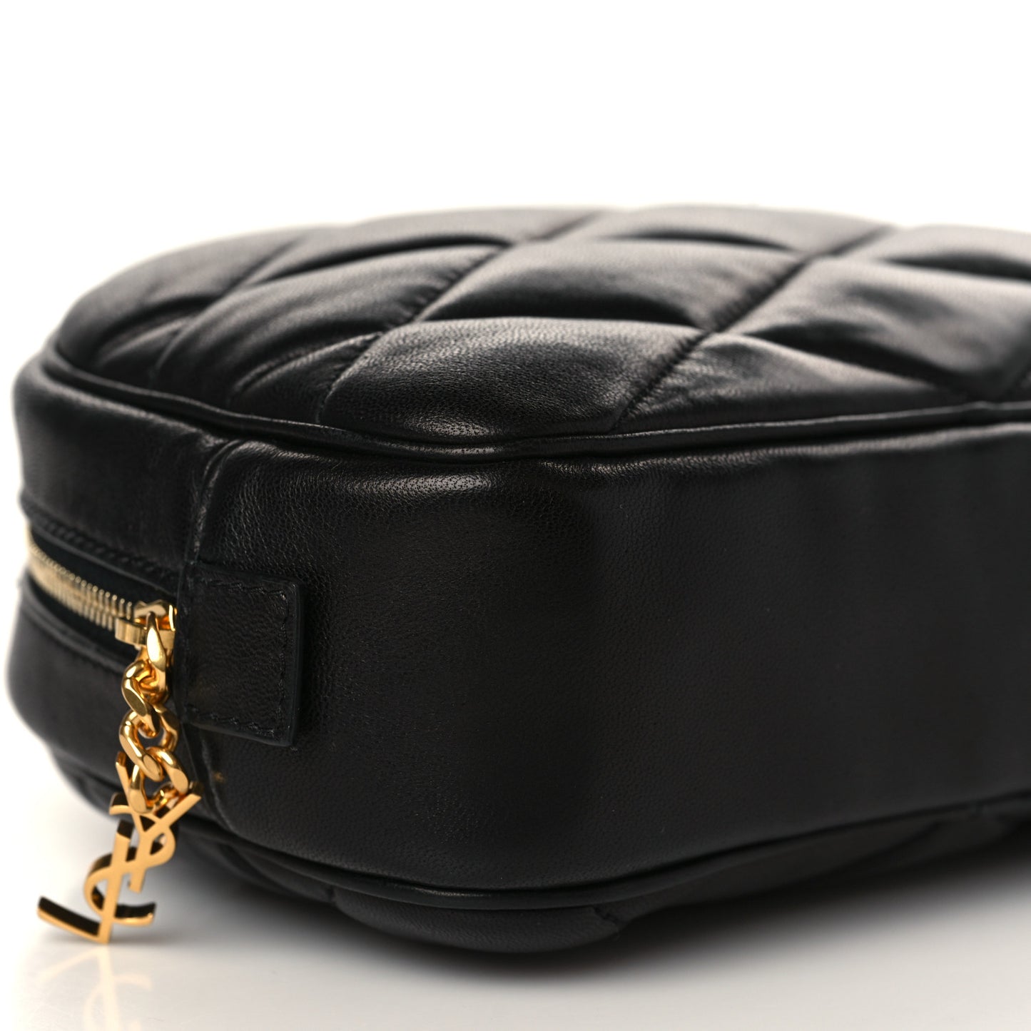 Lambskin Quilted Lolita Cosmetic Pouch Black