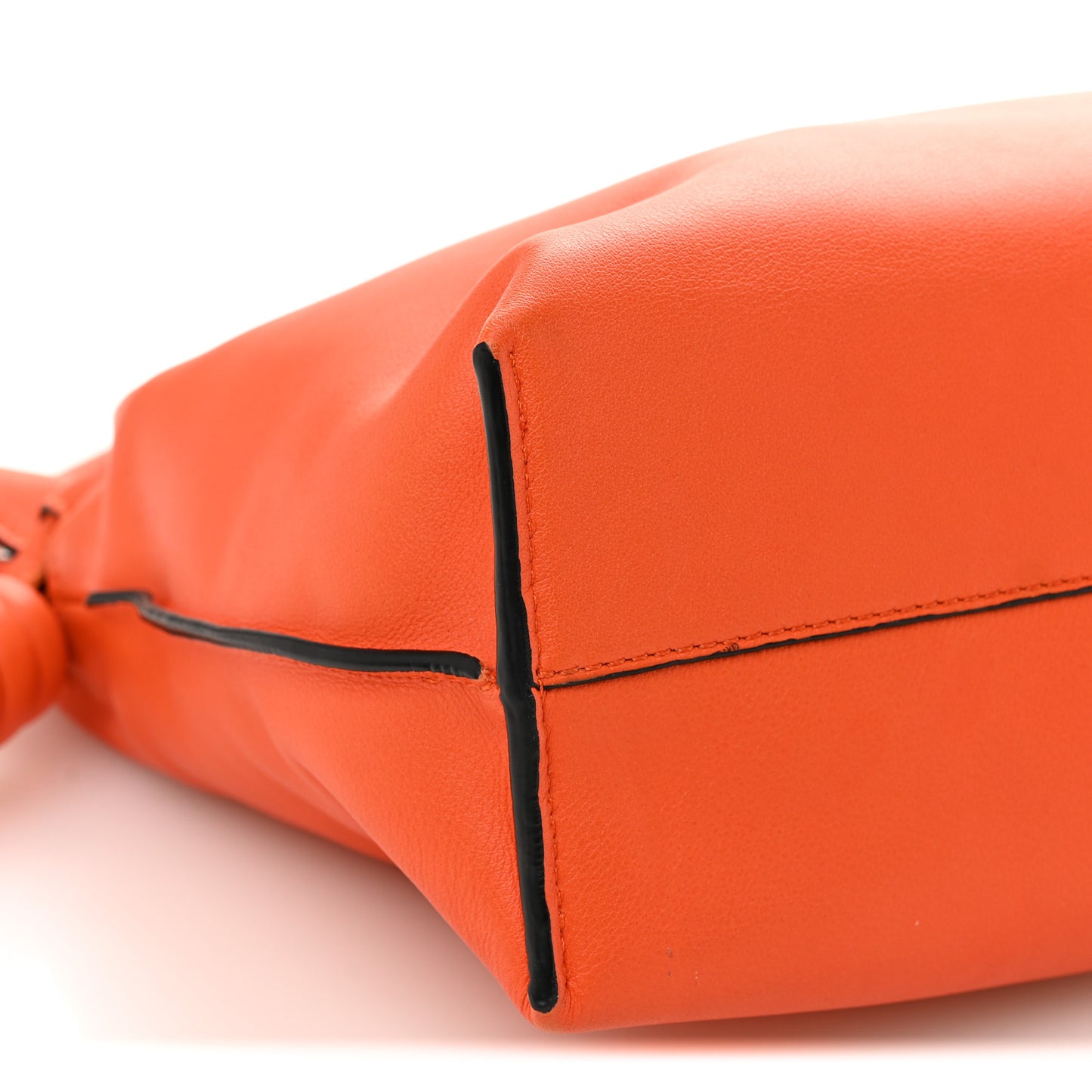 Nappa Medium Flamenco Knot Bag Orange