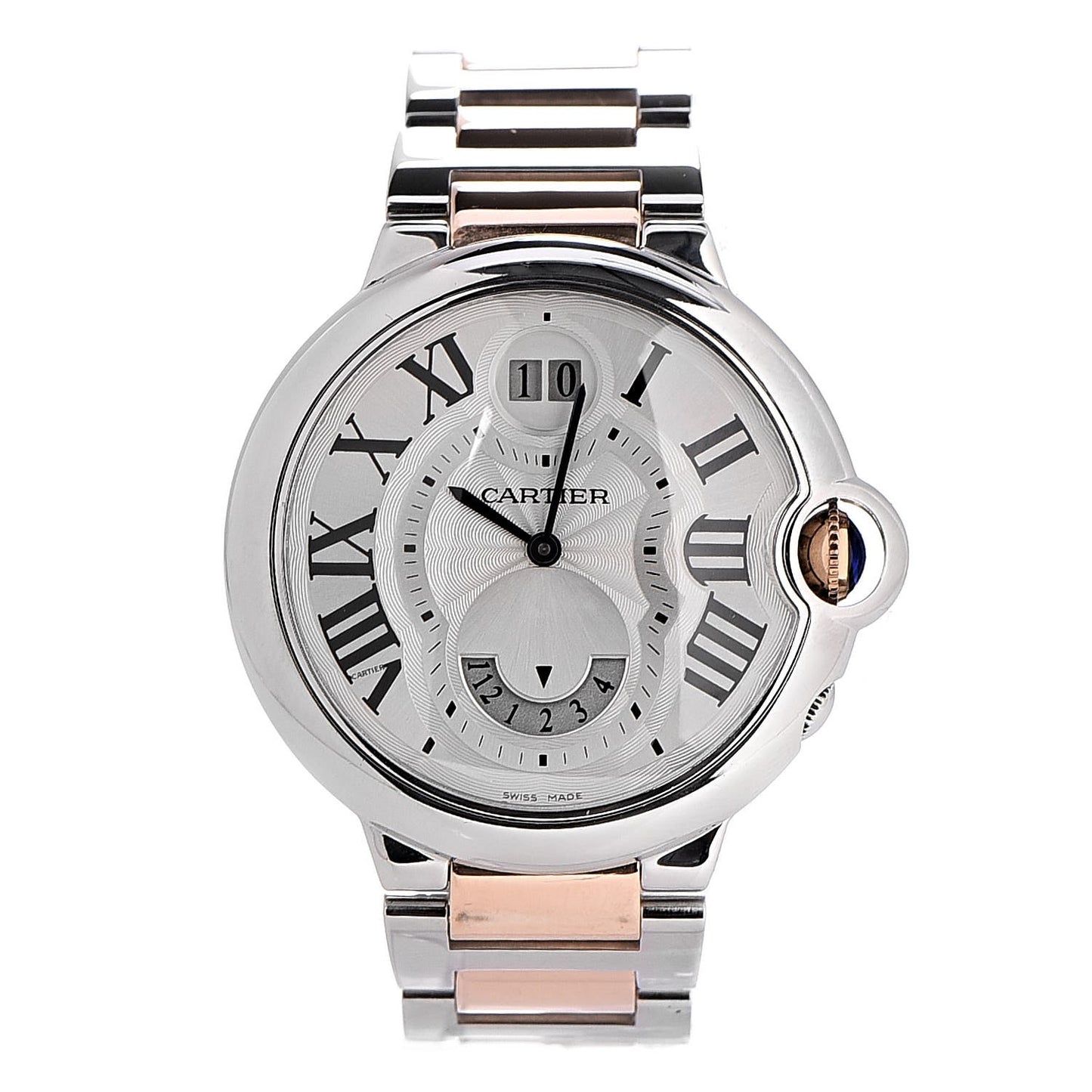 Stainless Steel 18K Pink Gold 38mm Ballon Bleu De Two Timezone Quartz Watch