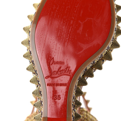Christian Louboutin Calfskin Cordorella 110 Wedge Sandals 35 Version Cuoio 9 of 10