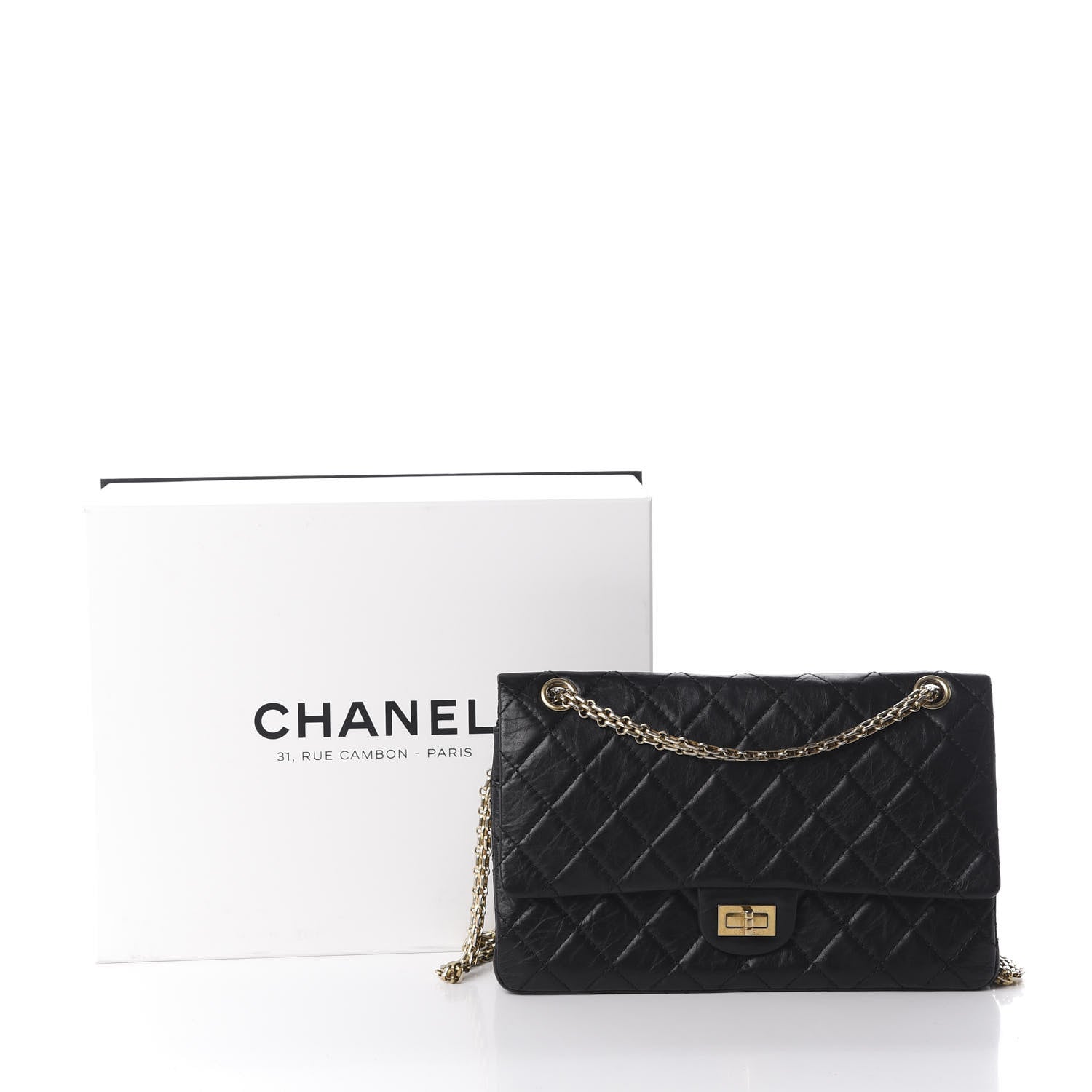 Chanel Aged Calfskin Quilted 2.55 Reissue 226 Flap Black 12 of 12