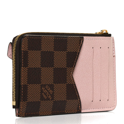 Louis Vuitton Damier Ebene Recto Verso Card Holder Rose Ballerine 3 of 11