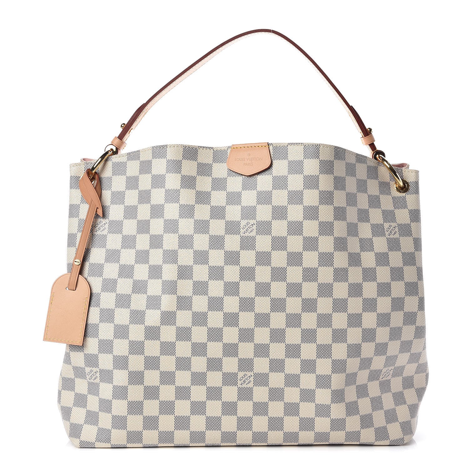 Louis Vuitton Damier Azur Graceful MM Rose Ballerine 1 of 10