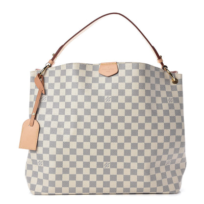 Louis Vuitton Damier Azur Graceful MM Rose Ballerine 1 of 10