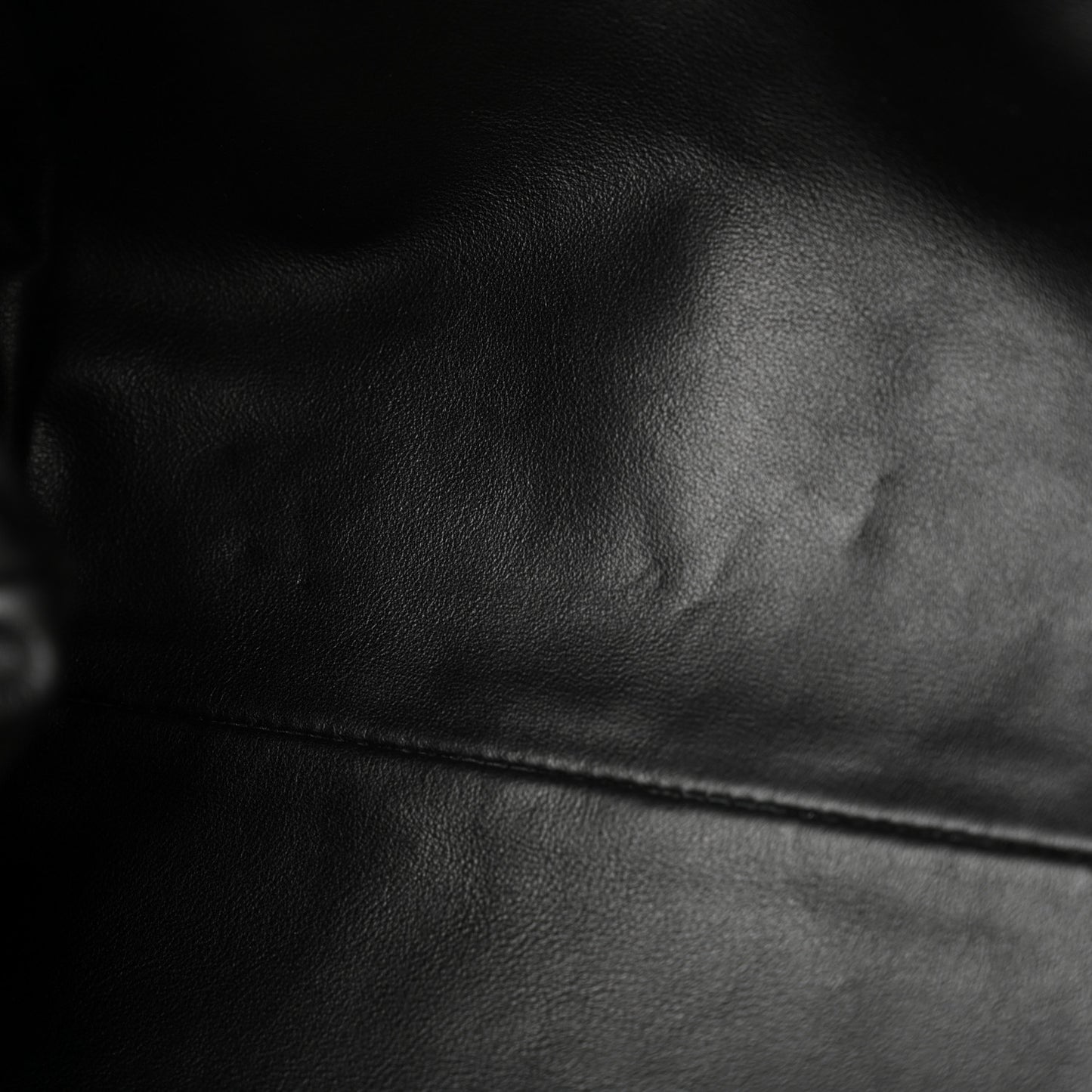 Bark Calfskin Embossed The Pouch Oversized Clutch Black