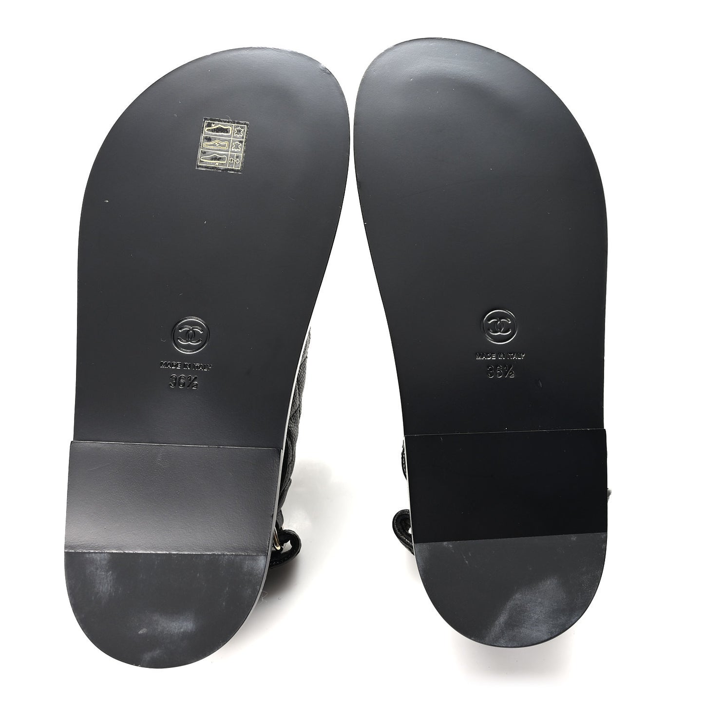 Grained Calfskin Velcro Dad Sandals 36.5 Black