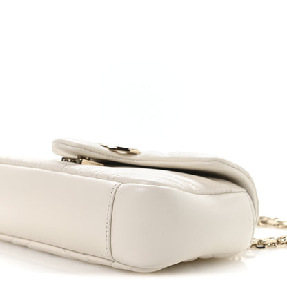Gucci Lambskin Matelasse Small GG Marmont Shoulder Bag White 9 of 10