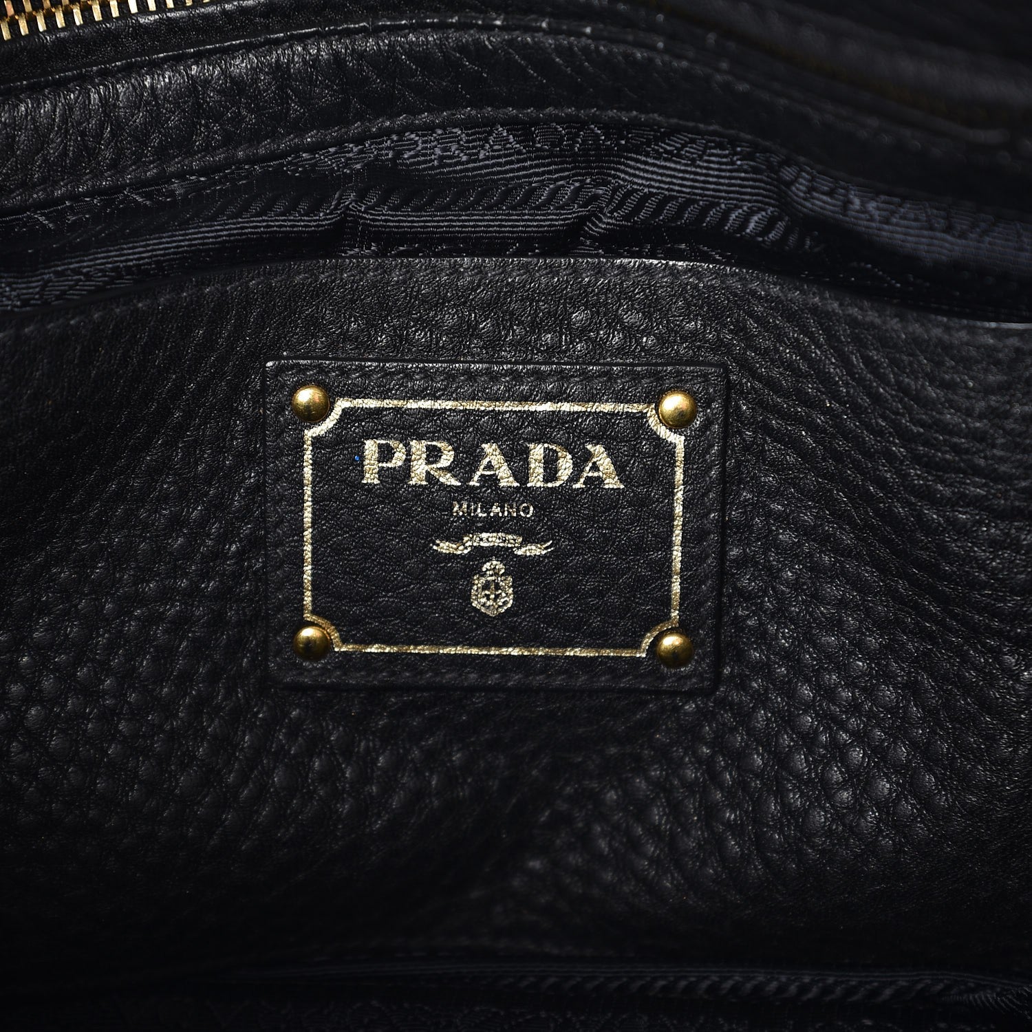 Prada Vitello Daino Tote Nero Black 7 of 12