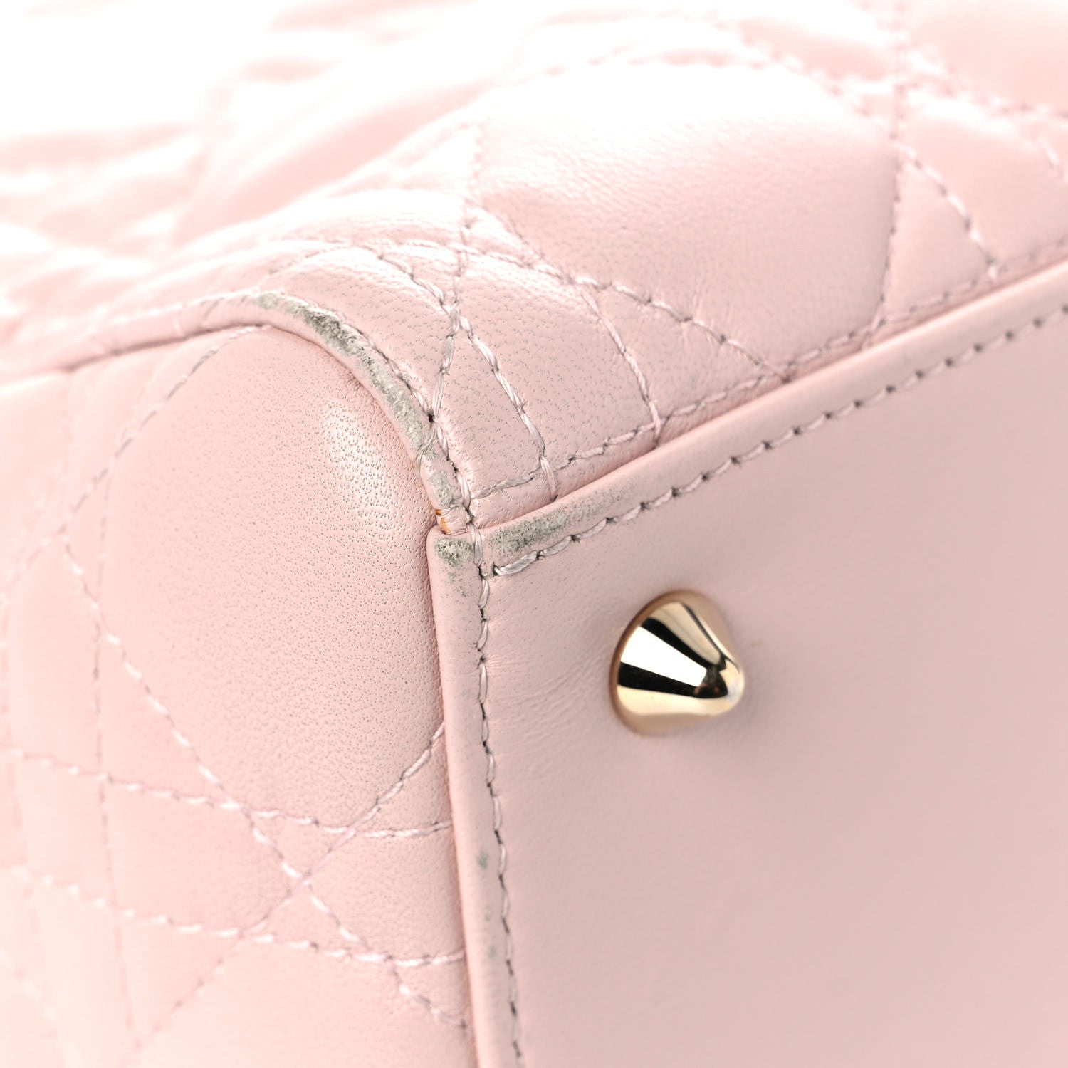 Christian Dior Lambskin Cannage Medium Lady Dior Light Pink 7 of 15
