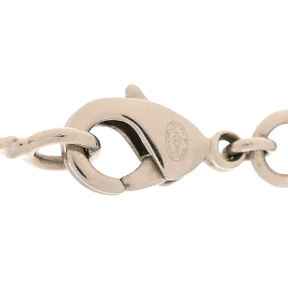Chanel Crystal Large CC Pendant Necklace Silver 4 of 5