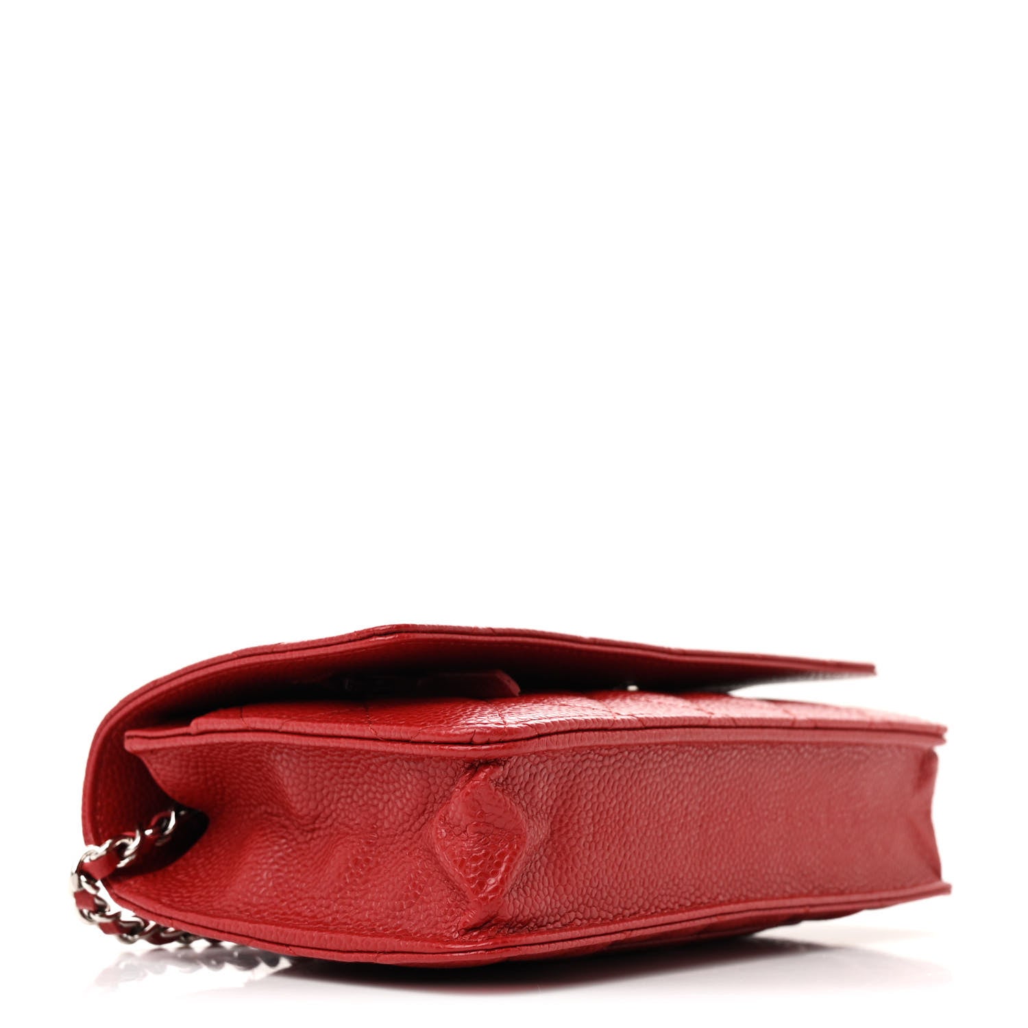 Chanel Caviar Quilted Wallet On Chain WOC Red 3 of 11