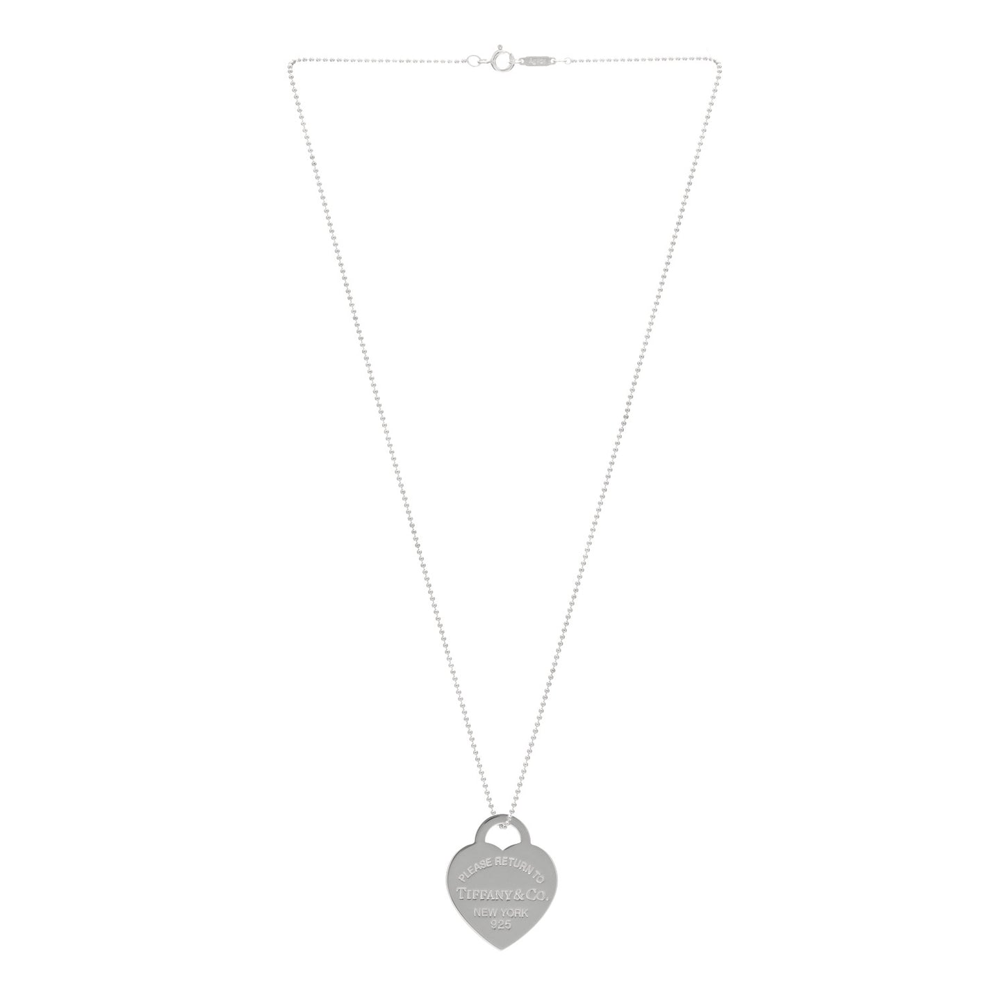 Sterling Silver Large Return to Tiffany Heart Pendant Necklace