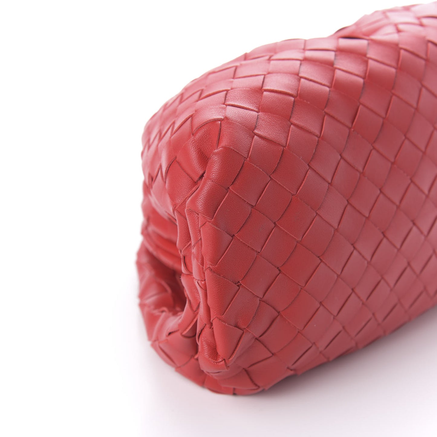 Nappa Maxi Intrecciato The Pouch Oversized Clutch Bright Red
