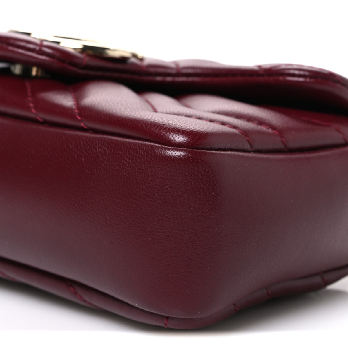 Lambskin Matelasse Mini GG Marmont Shoulder Bag Rosso Ancora