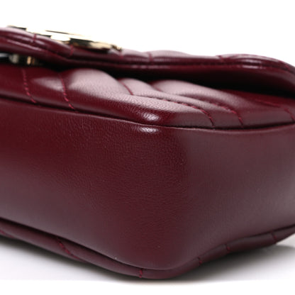 Gucci Lambskin Matelasse Mini GG Marmont Shoulder Bag Rosso Ancora 9 of 9