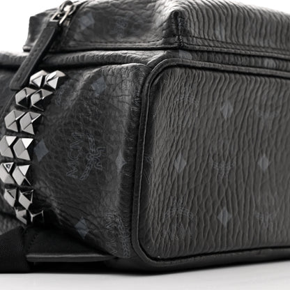 MCM Visetos Side Stud Mini Stark Backpack Black 9 of 10