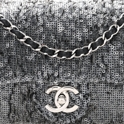 Chanel Sequin Mini Waterfall Flap Grey 8 of 11