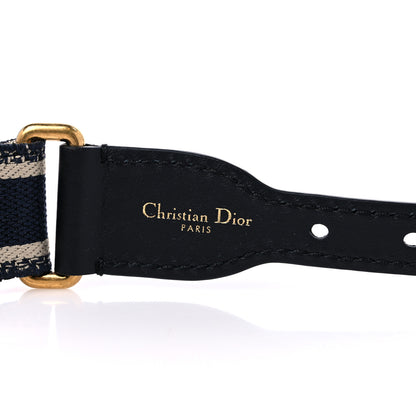 Christian Dior Canvas Embroidered Book Belt 75 30 Bleu 4 of 4