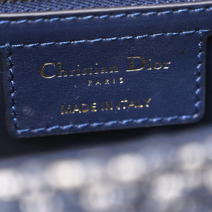 Christian Dior Tweed Cannage Small Caro Bag Dark Blue 6 of 11