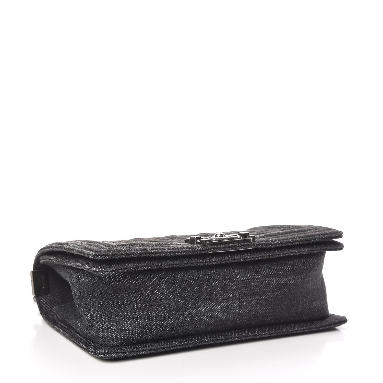 Chanel Denim Quilted Medium Boy Flap Black 4 of 9