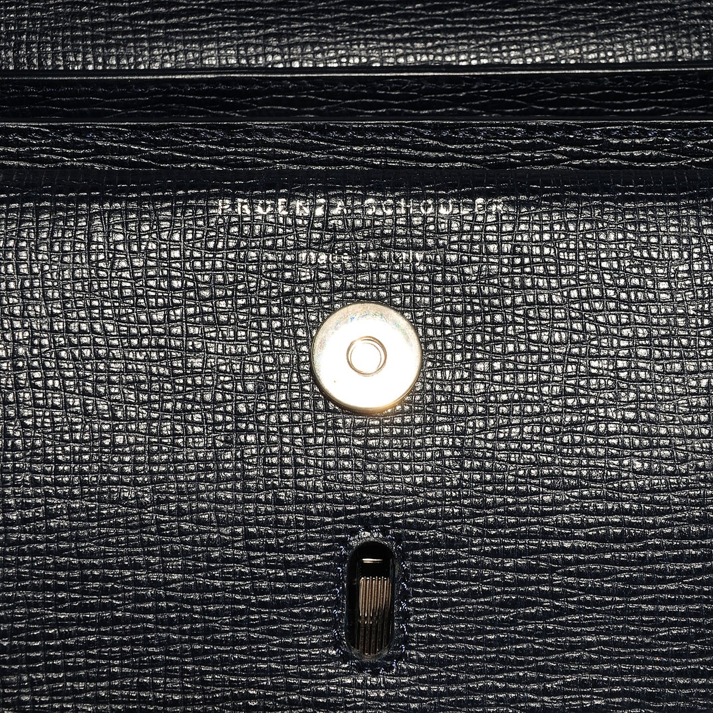 Linosa Leather Mini PS11 Classic Shoulder Bag Navy Blue