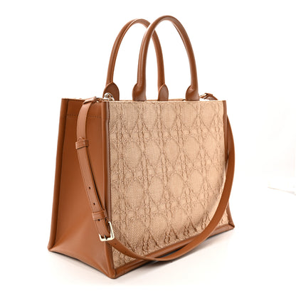 Christian Dior Raffia Macro Cannage Medium Book Tote Natural 3 of 9