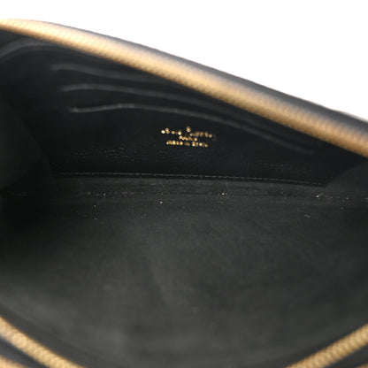 Louis Vuitton Empreinte Monogram Giant Double Zip Pochette Black Cream 5 of 11