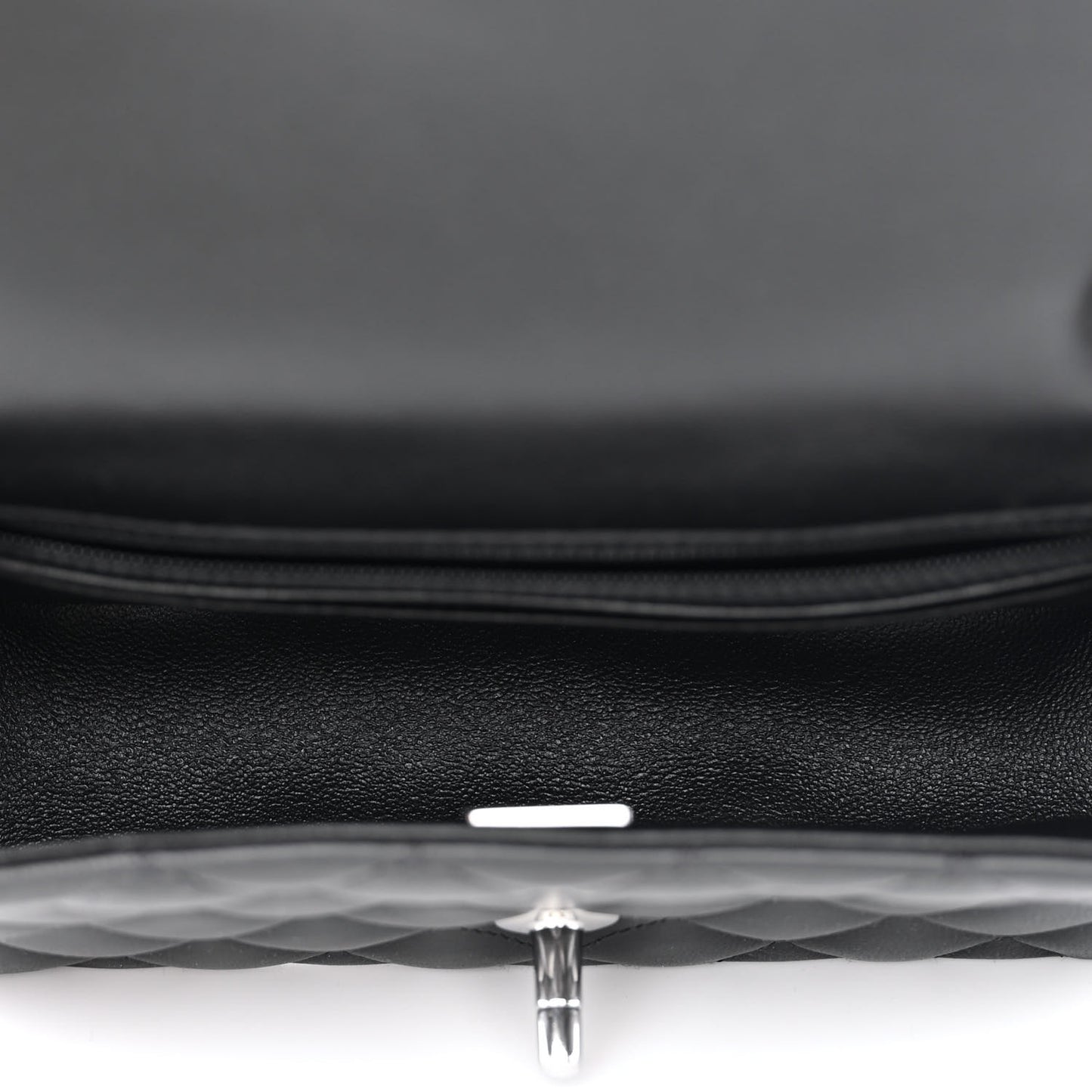 Lambskin Quilted Mini Rectangular Flap Black