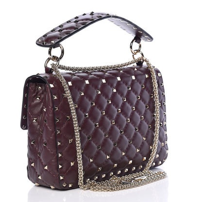 Valentino Garavani Nappa Medium Rockstud Spike Shoulder Bag Rubin 3 of 9