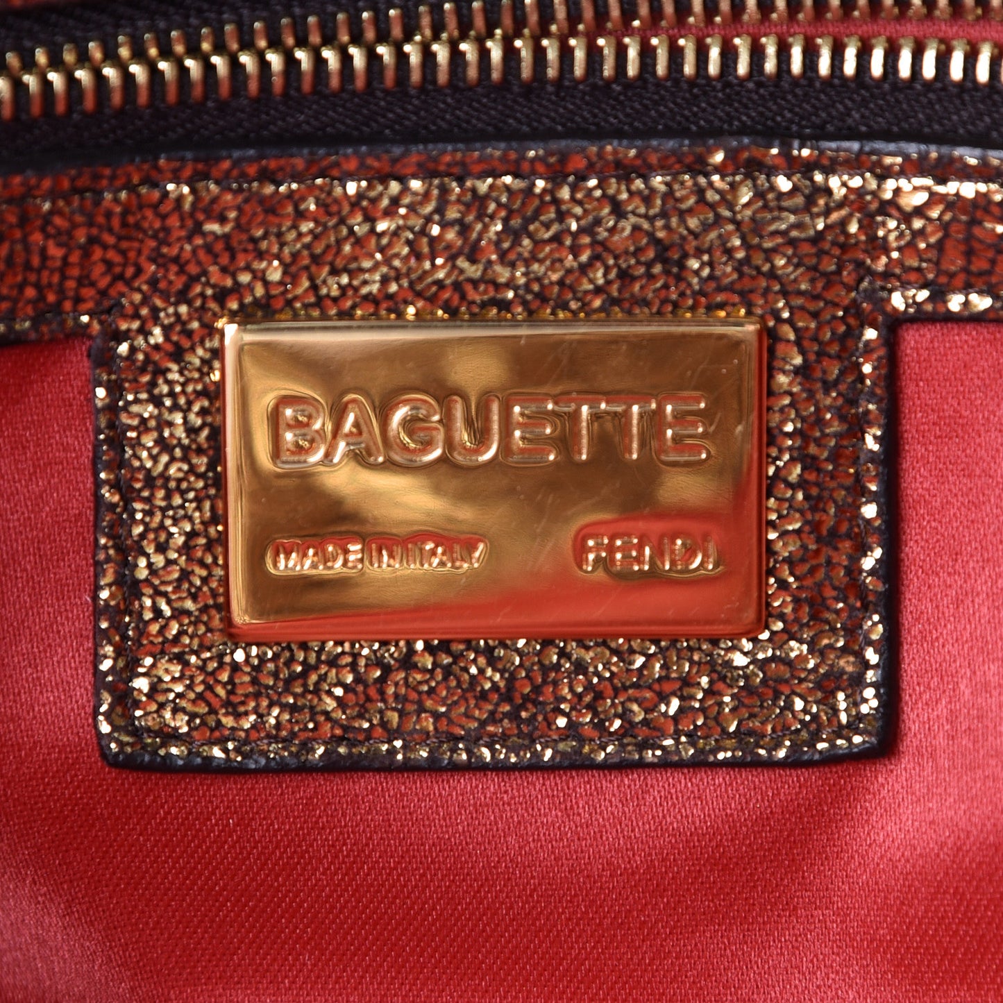 Metallic Canvas Baguette Gold