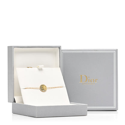Christian Dior 18K Yellow Gold Diamond Black Onyx Mother of Pearl Rose Celeste Bracelet 5 of 5