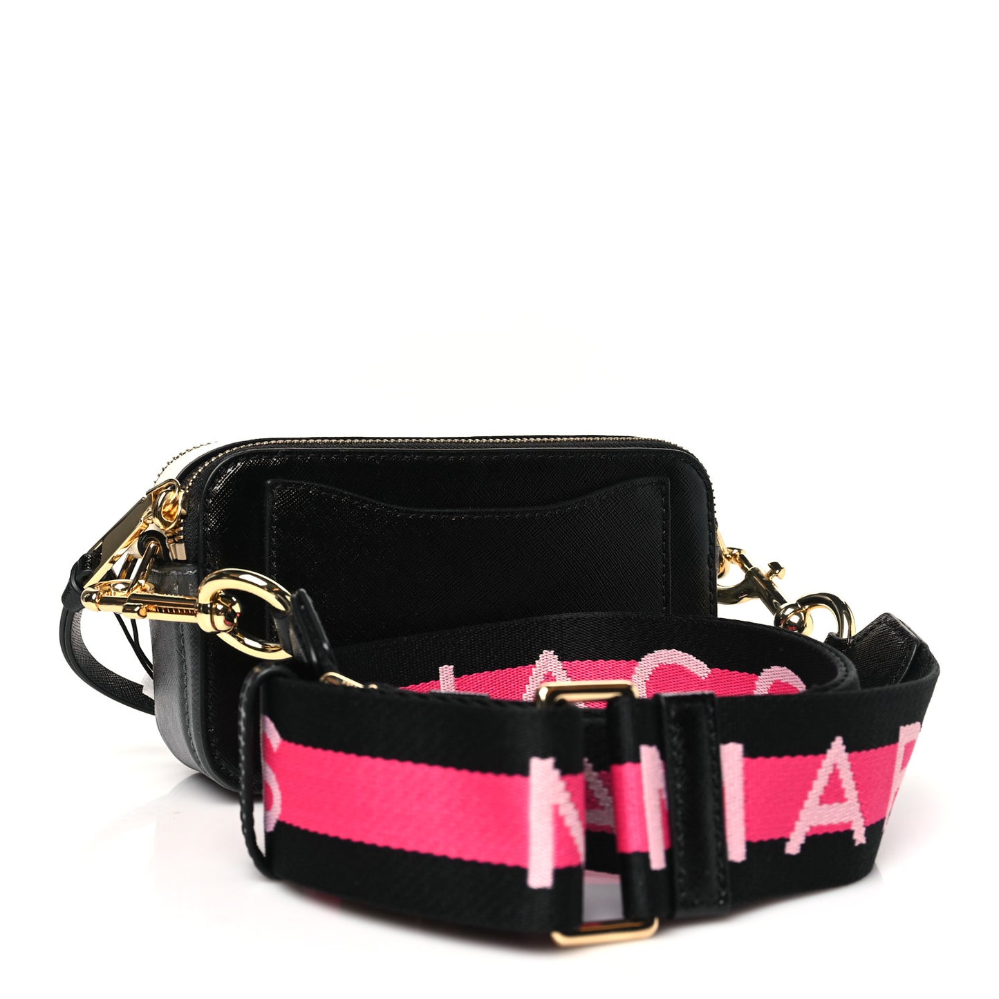 Saffiano Snapshot Camera Bag Black Grey