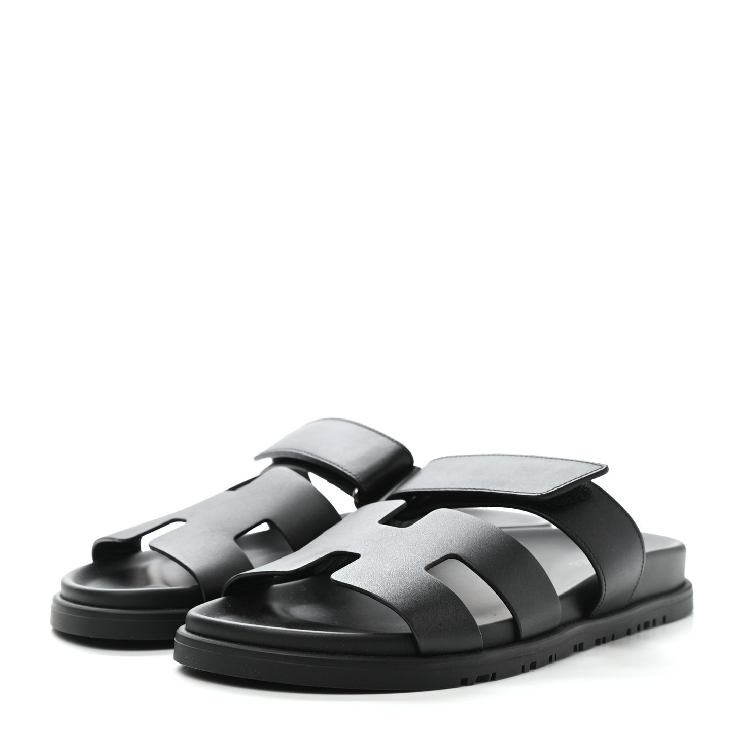 Calfskin Womens Chypre Sandals 38.5 Black