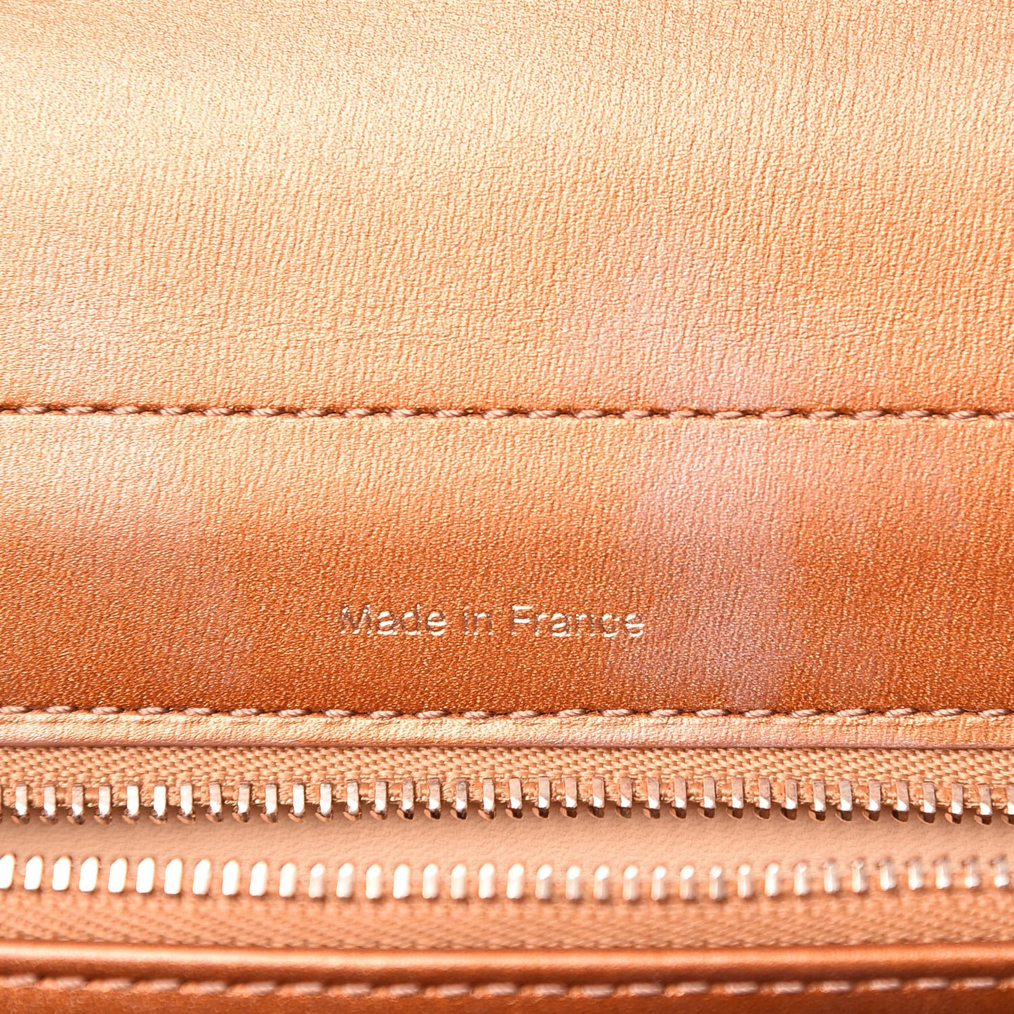 Metallic Calfskin MM Brillant Satchel Bronze