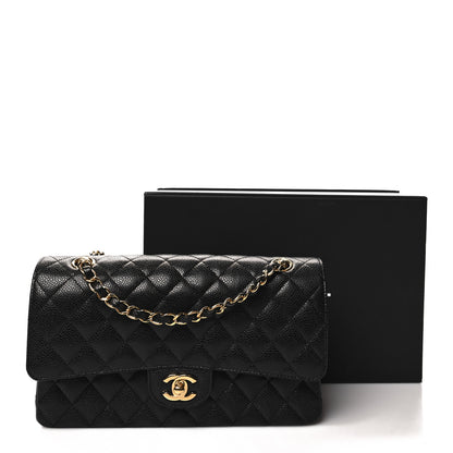 Chanel Caviar Quilted Medium Double Flap Black 12 of 12