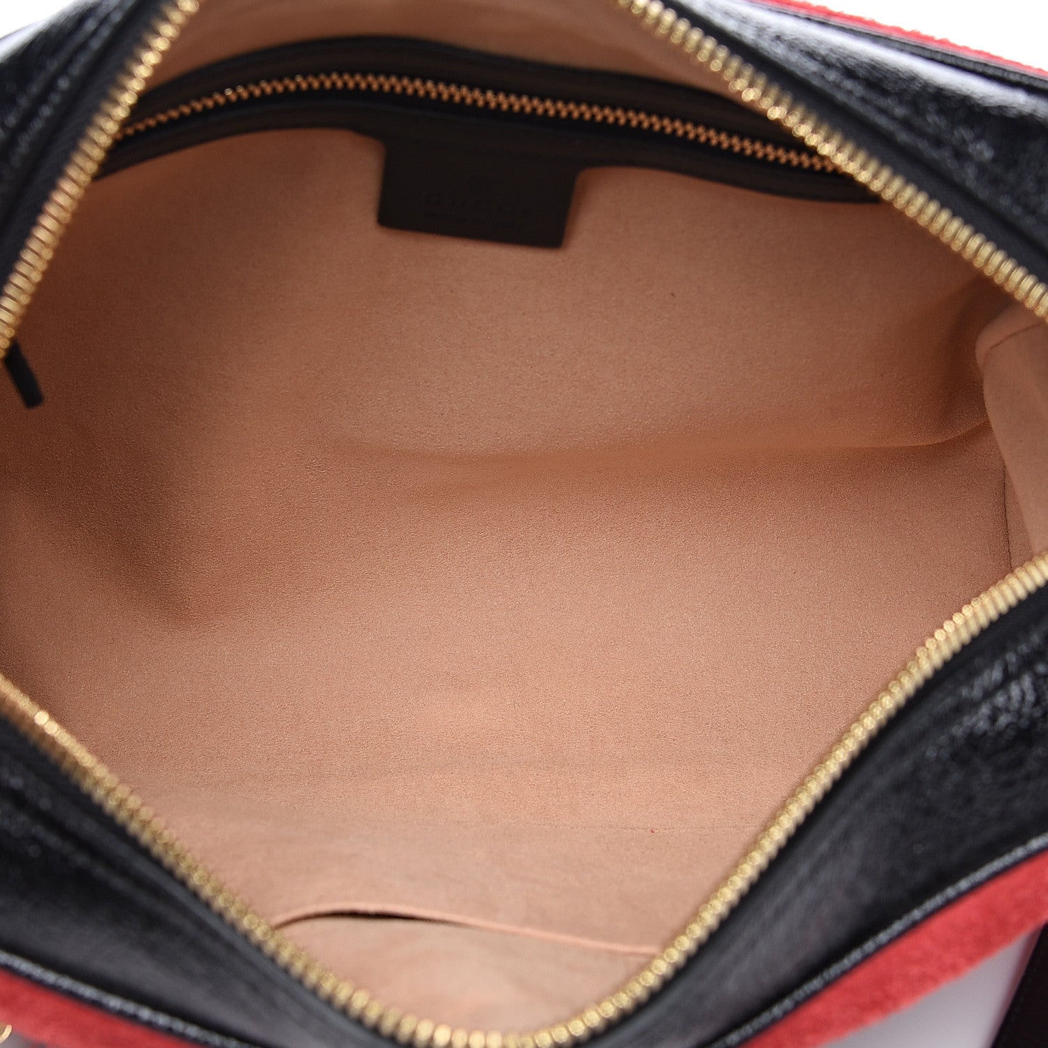 Gucci Suede Patent Web Small Ophidia Shoulder Bag Hibiscus Red Black 4 of 9