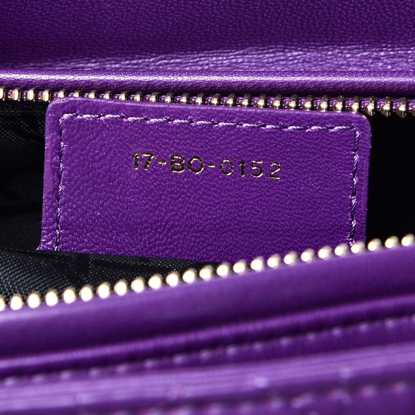 Lambskin Cannage Large Lady Dior Purple