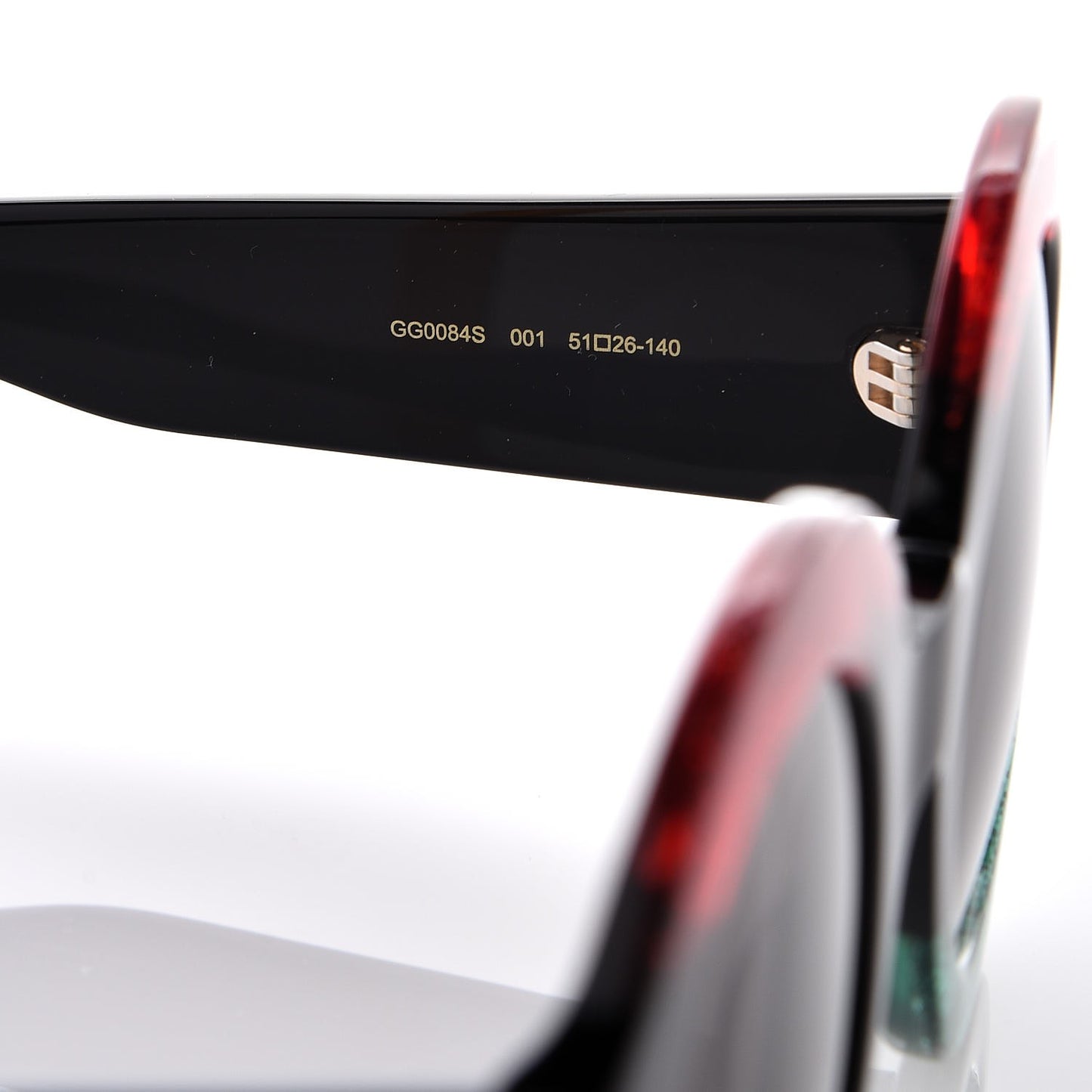 Acetate Round GG0084S Sunglasses Black Red Green