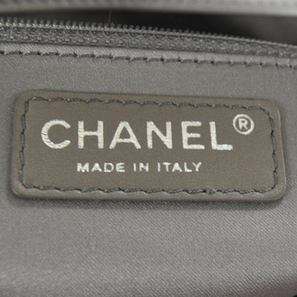 Chanel Leather Twisted Medium Tote Light Gray 6 of 10