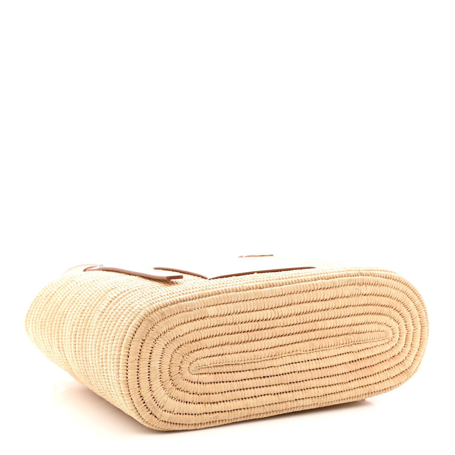 Loewe Raffia Square Small Basket Tote Bag Natural White 4 of 10