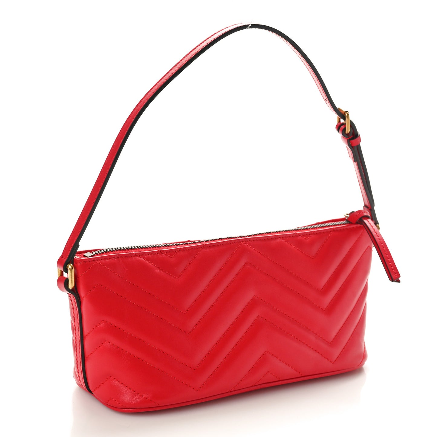 Calfskin Matelasse Chevron GG Marmont Sling Shoulder Bag Rosso