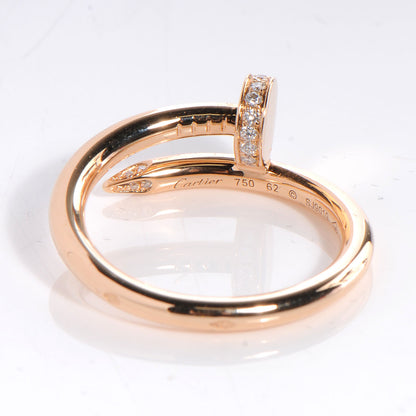 Cartier 18k Pink Gold Diamond Juste Un Clou Ring Size 62 10 3 of 5