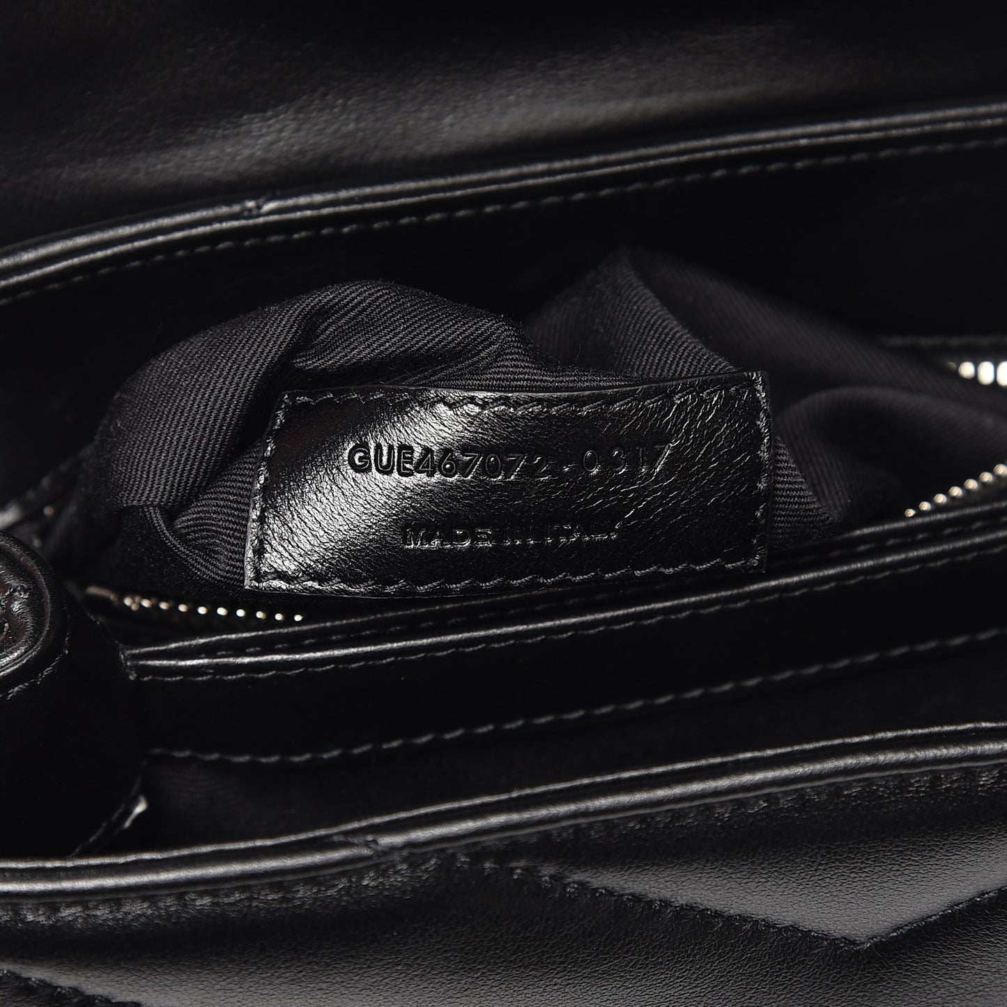 Calfskin Y Quilted Monogram Toy Loulou Crossbody Bag Black