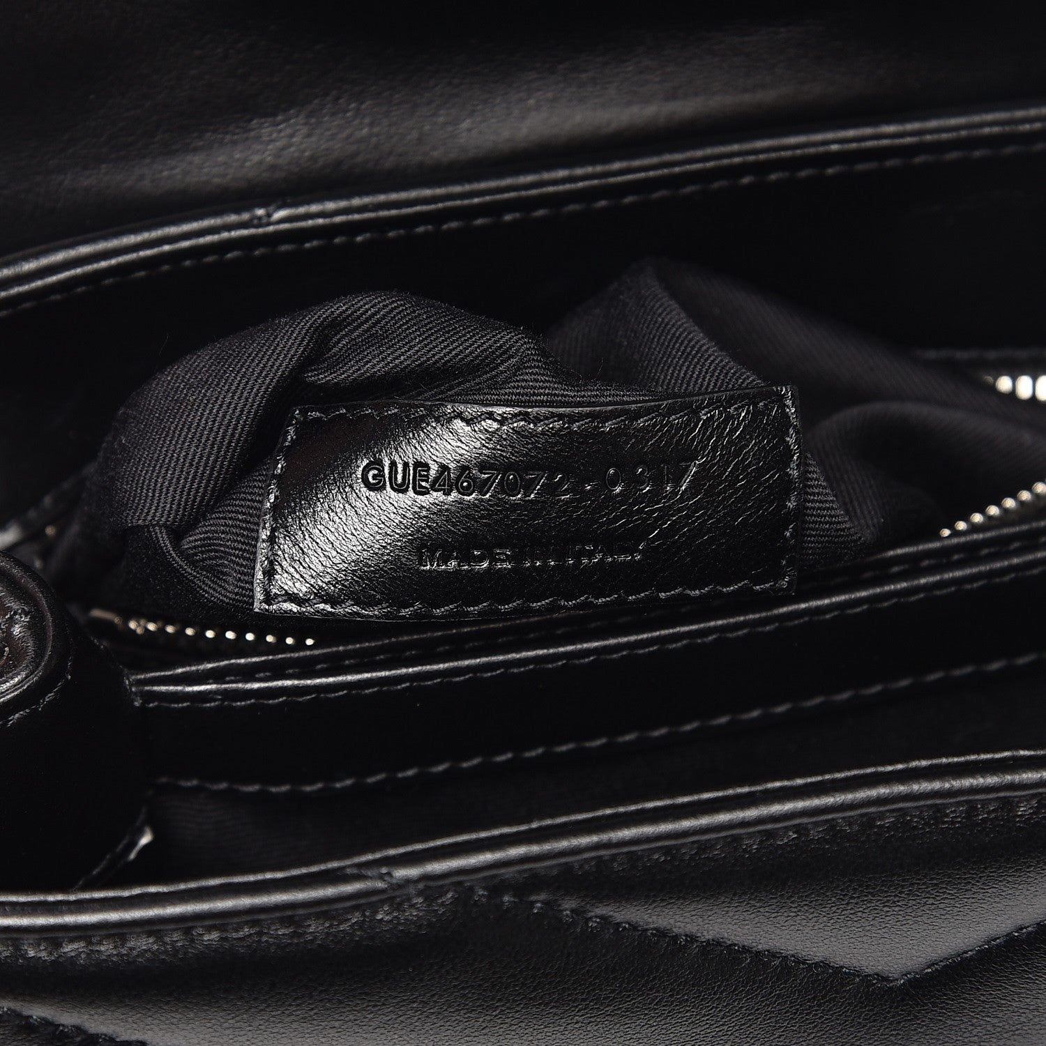 Saint Laurent Calfskin Y Quilted Monogram Toy Loulou Crossbody Bag Black 7 of 8