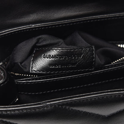 Saint Laurent Calfskin Y Quilted Monogram Toy Loulou Crossbody Bag Black 7 of 8